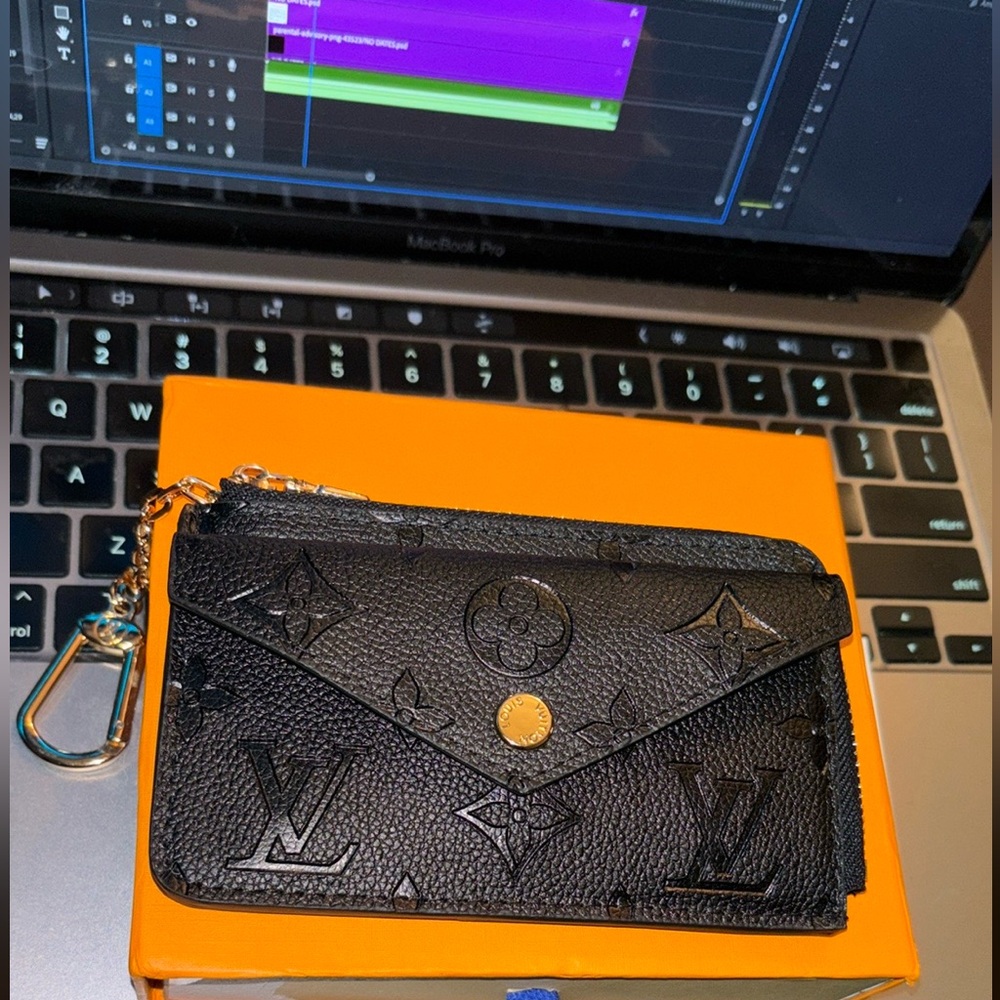 Louis Vuitton Black Monogram Wallet Keychain
